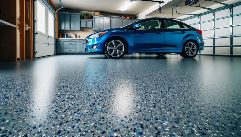 Garage With Epoxy Flooring